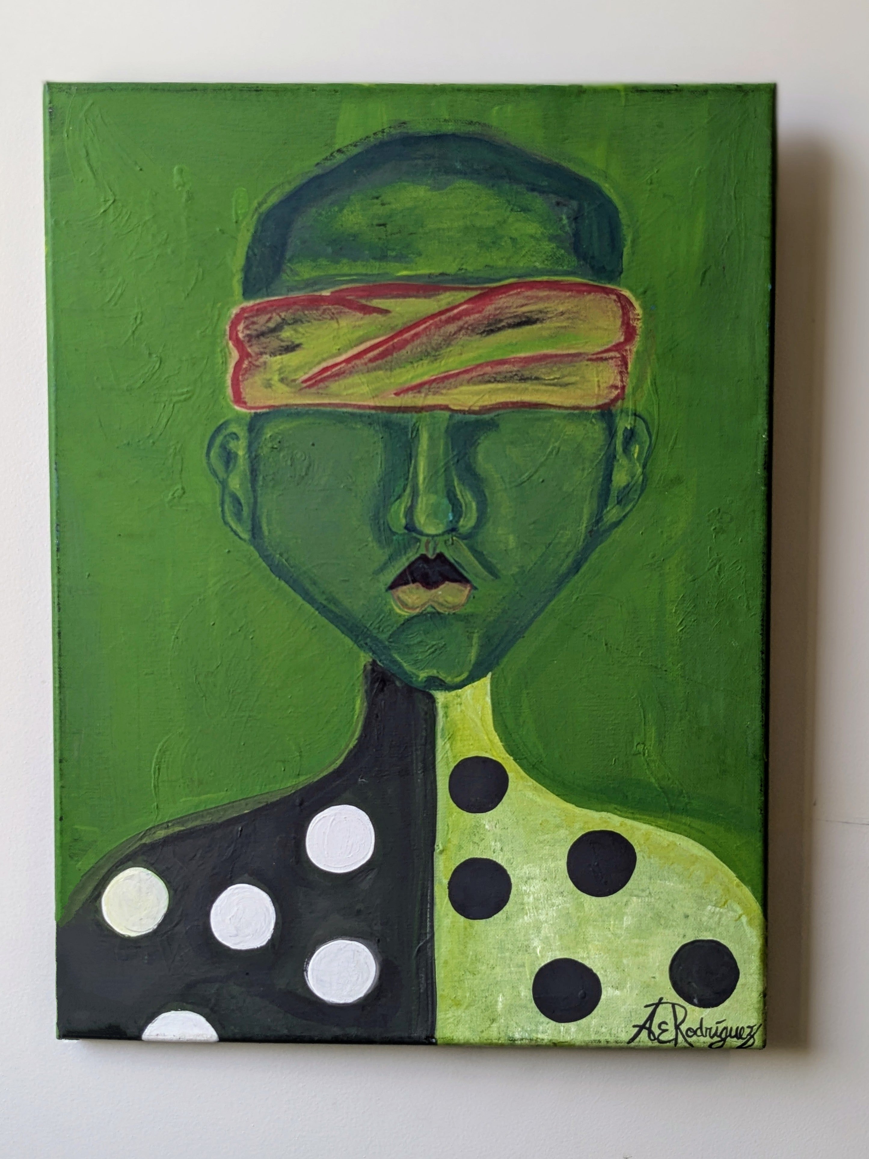 "Where do I belong in a black and white world Original painting" Acrylic
