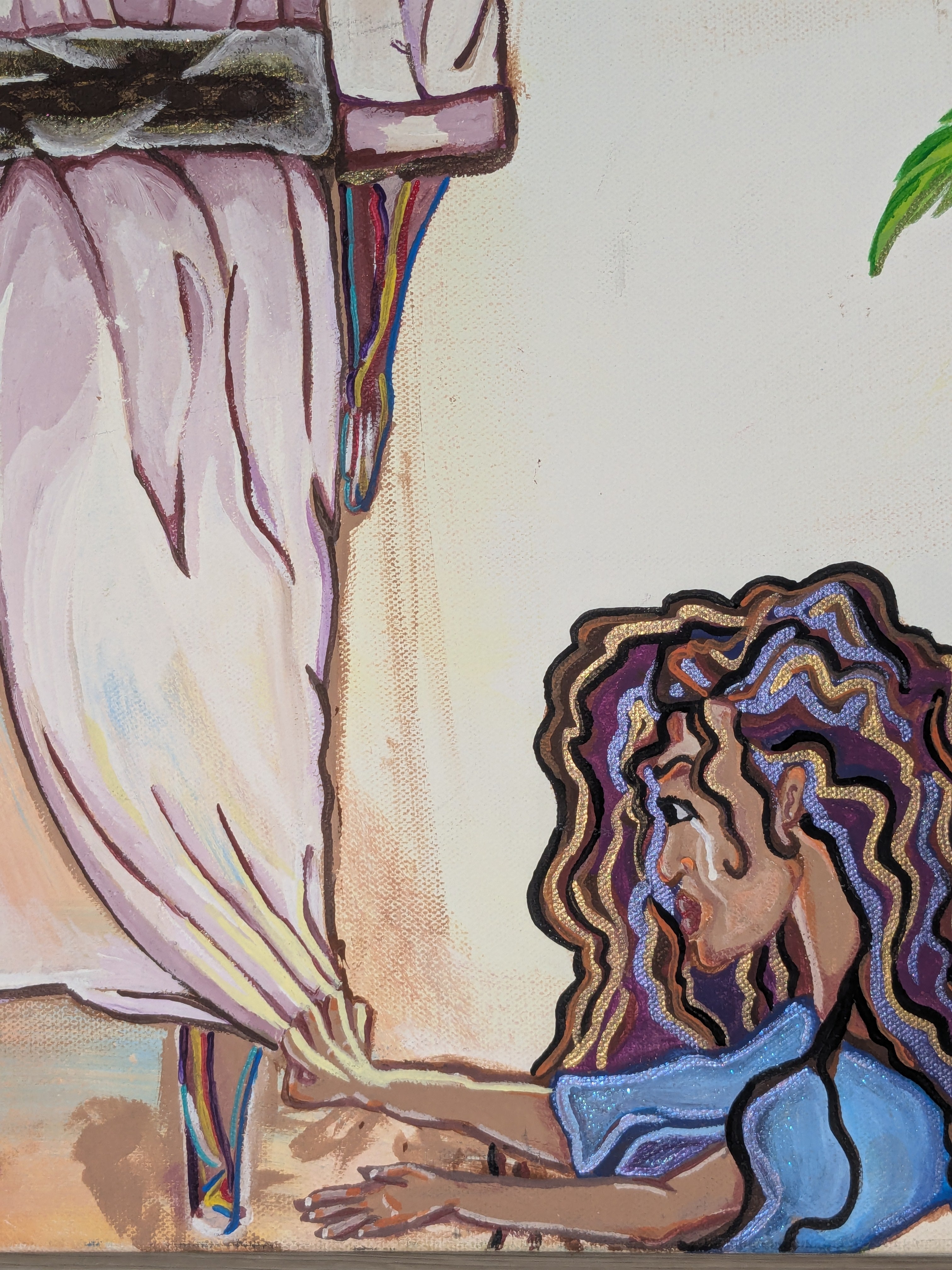 "The woman with the issue of blood original painting" Acrylic