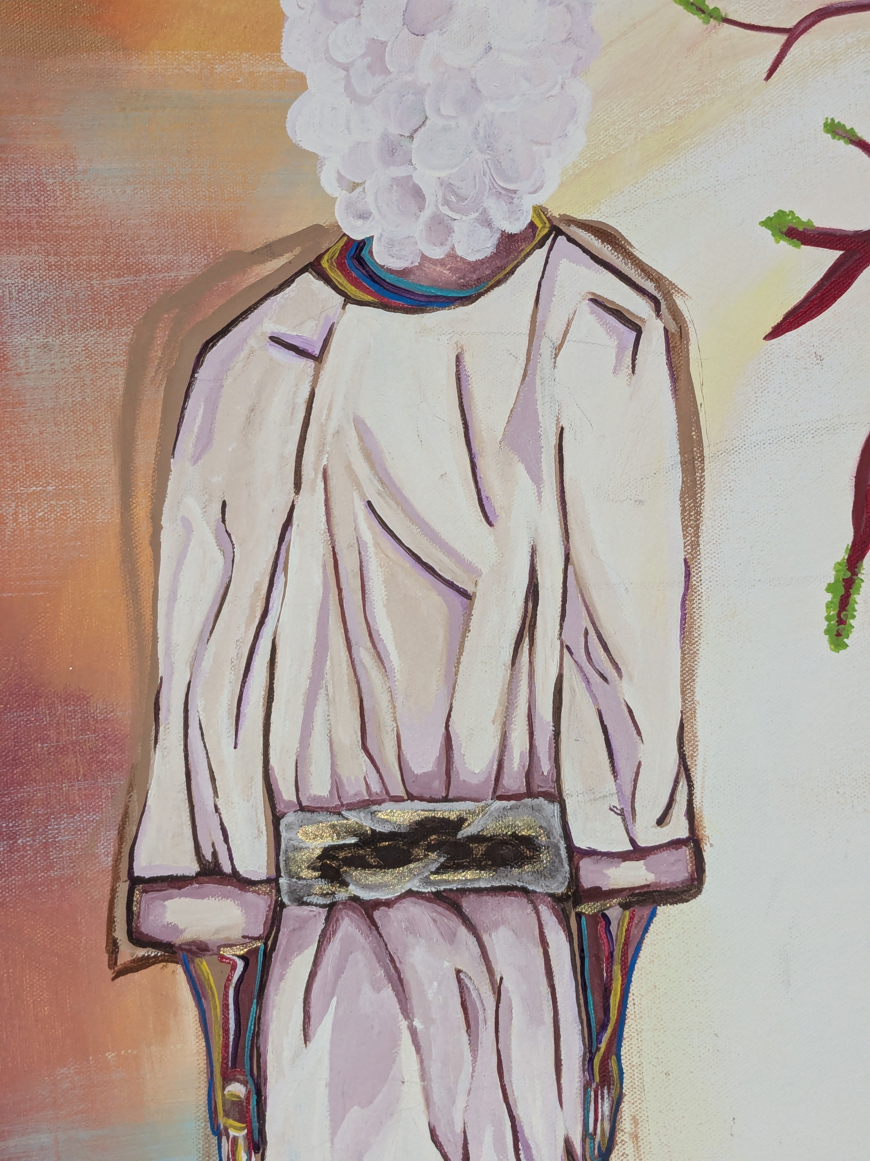 "The woman with the issue of blood original painting" Acrylic
