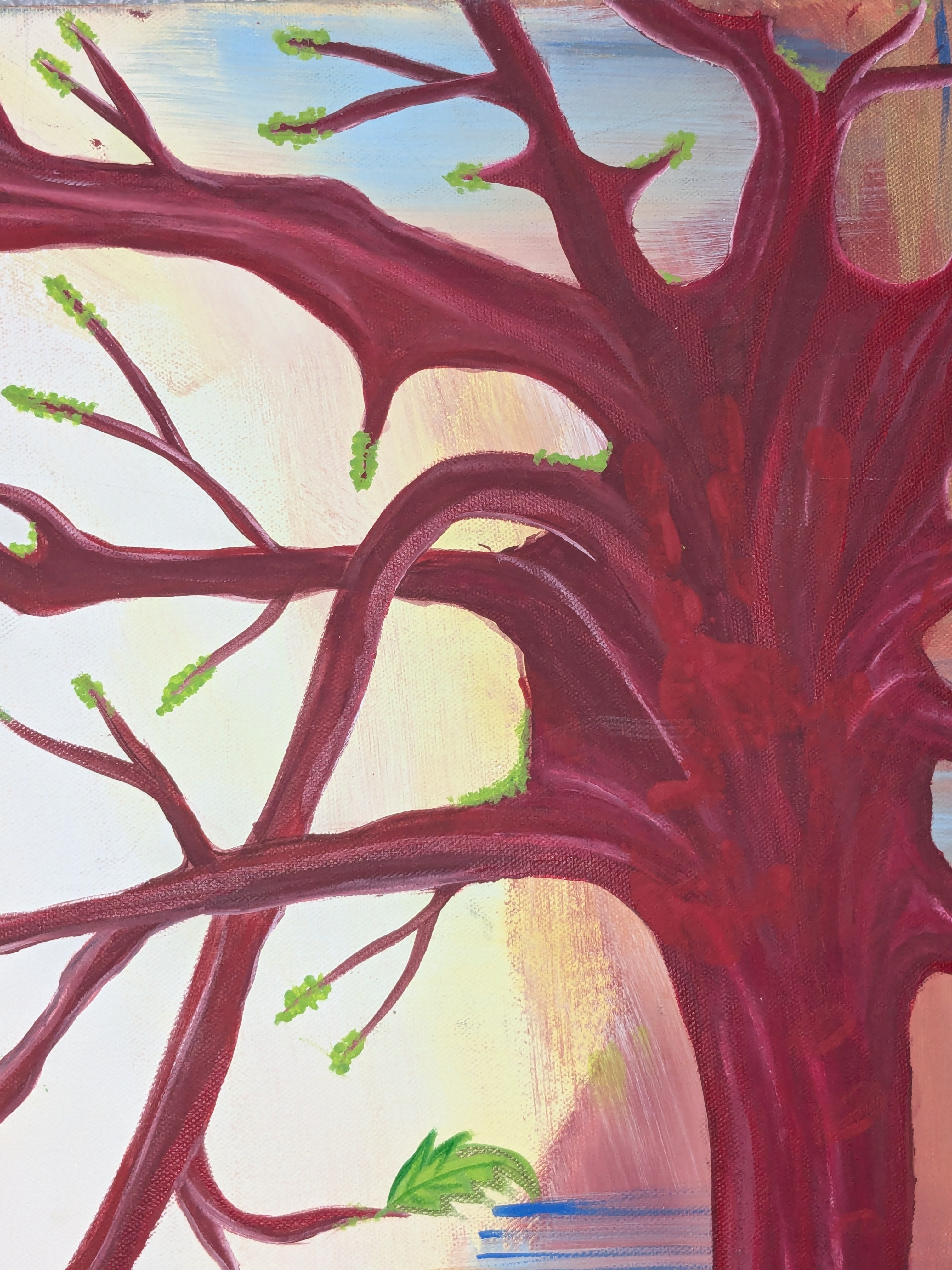 "The woman with the issue of blood original painting" Acrylic